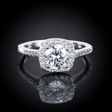 Swarovski Crystal Halo Ring in 18K Gold Plated